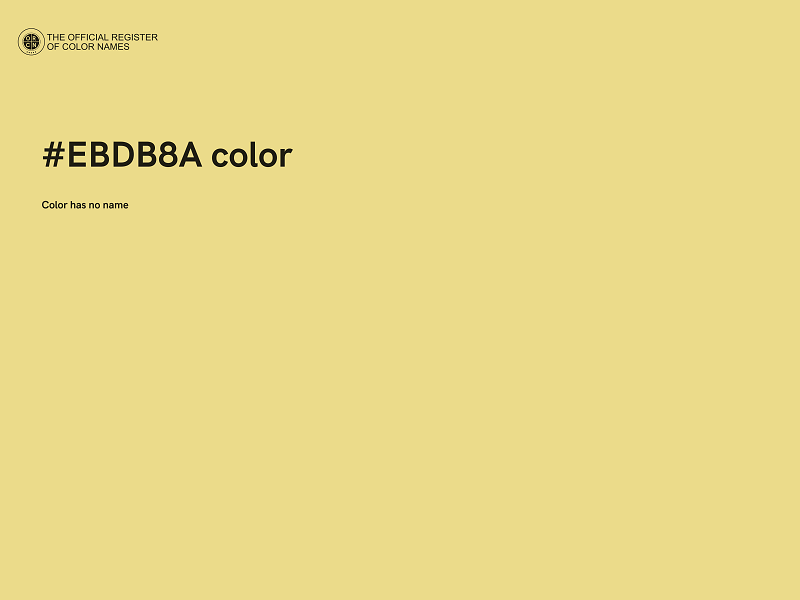 #EBDB8A color image