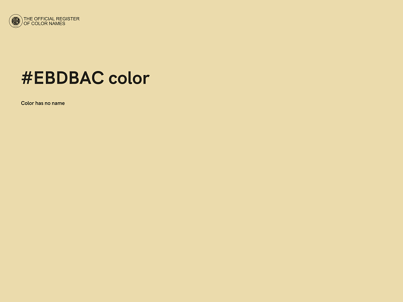 #EBDBAC color image