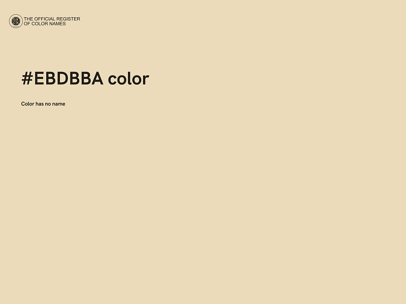 #EBDBBA color image