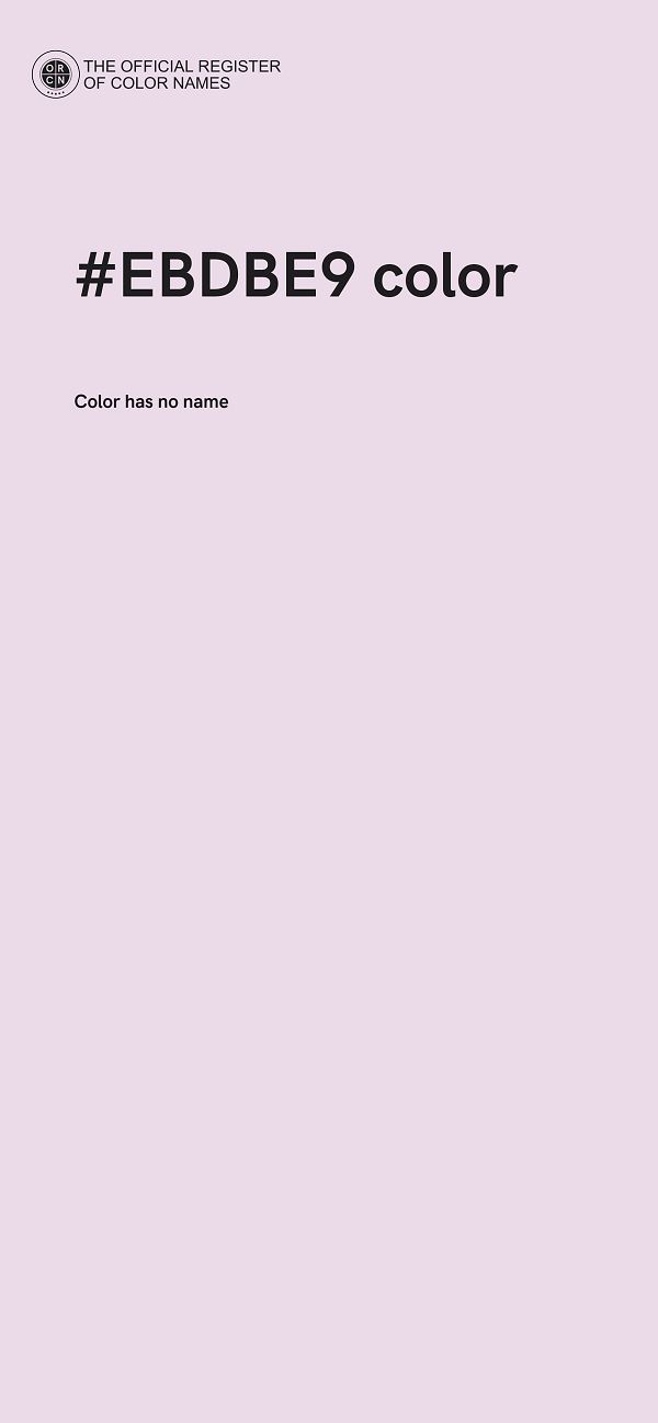 #EBDBE9 color image