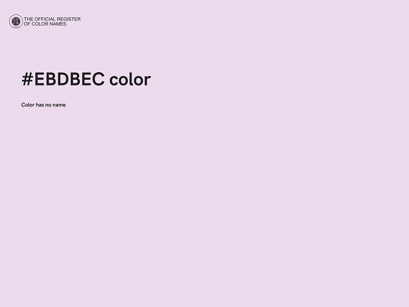 #EBDBEC color image