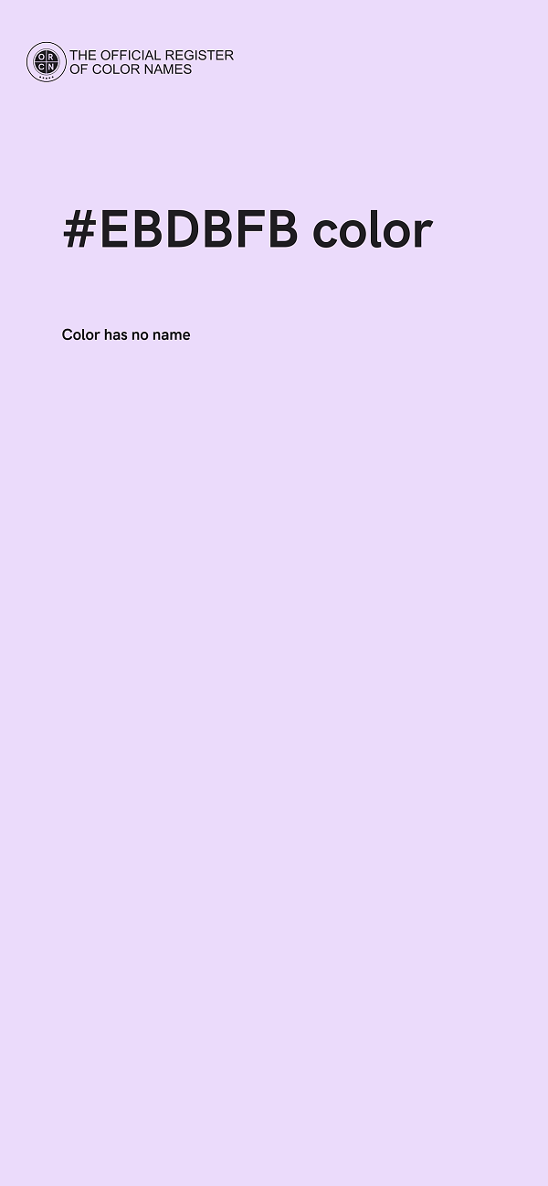 #EBDBFB color image