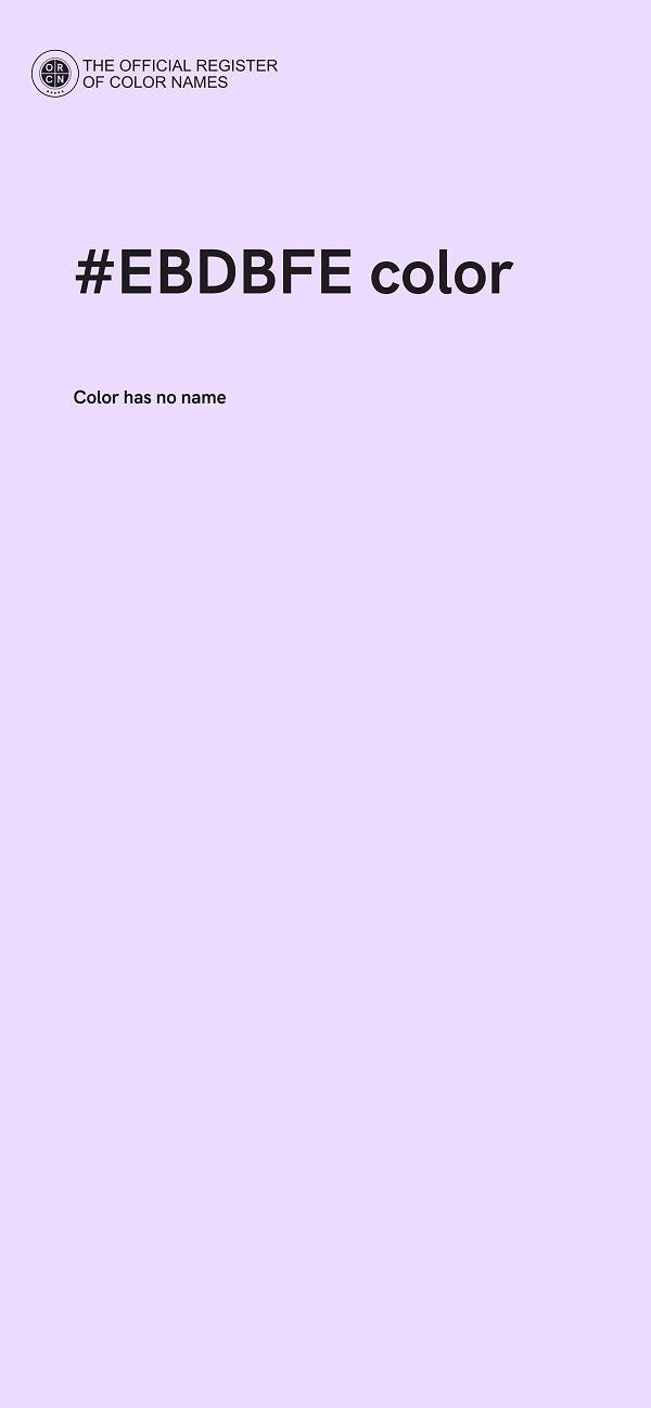 #EBDBFE color image