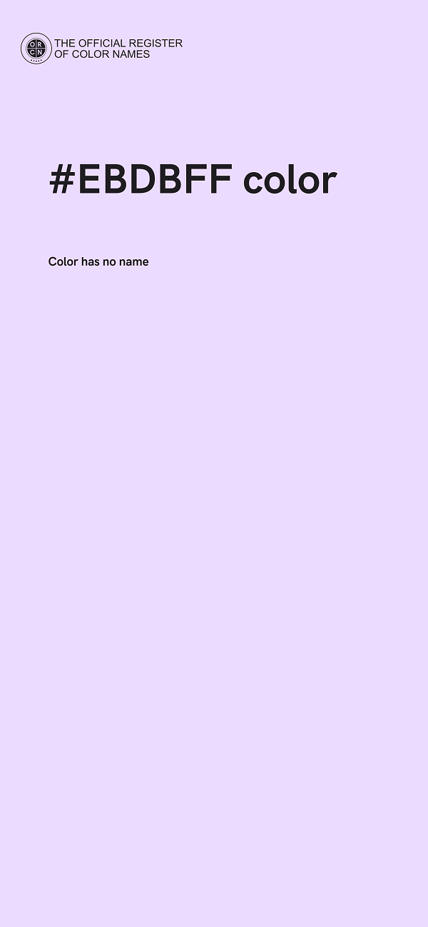 #EBDBFF color image