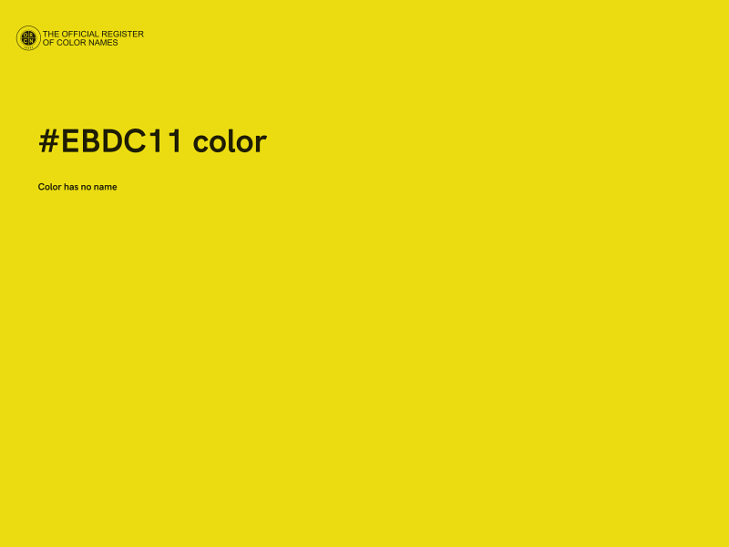 #EBDC11 color image