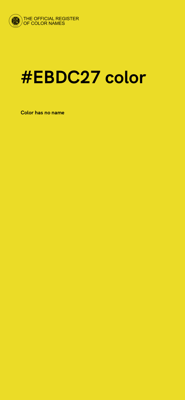 #EBDC27 color image