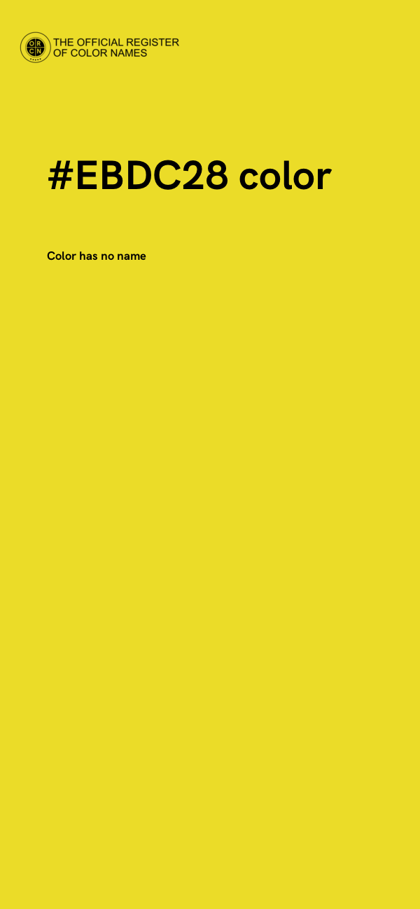 #EBDC28 color image