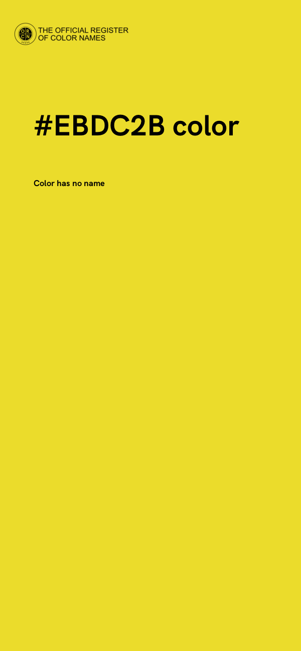 #EBDC2B color image