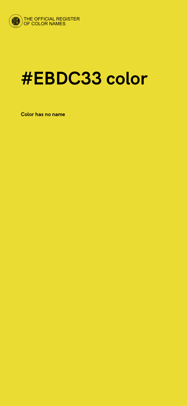 #EBDC33 color image