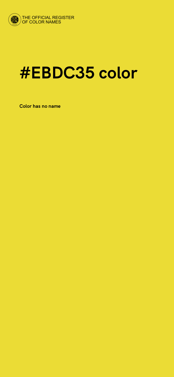 #EBDC35 color image