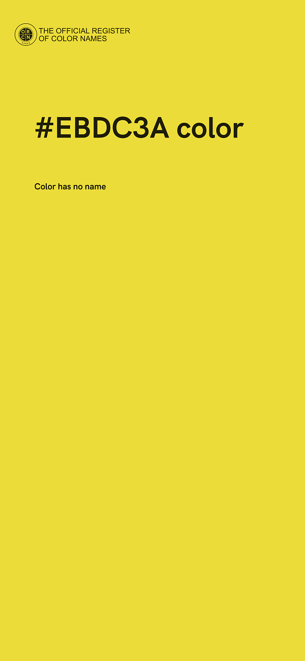 #EBDC3A color image