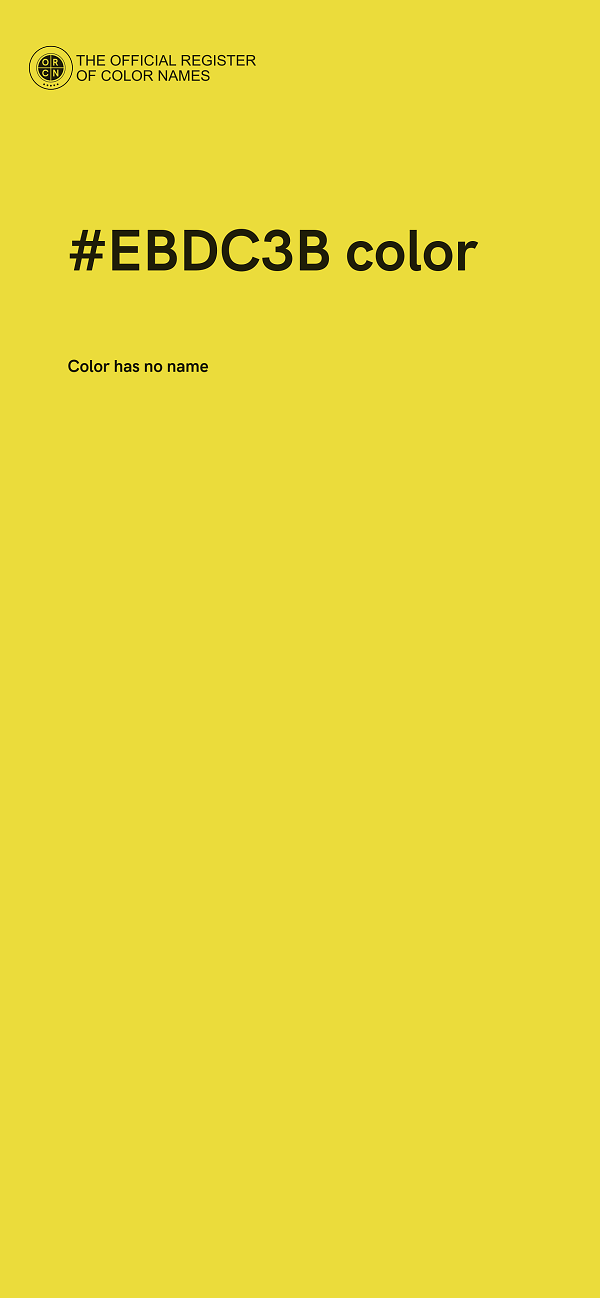 #EBDC3B color image