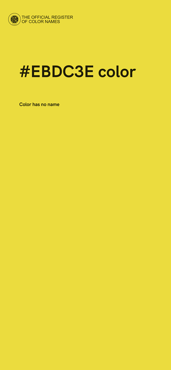 #EBDC3E color image