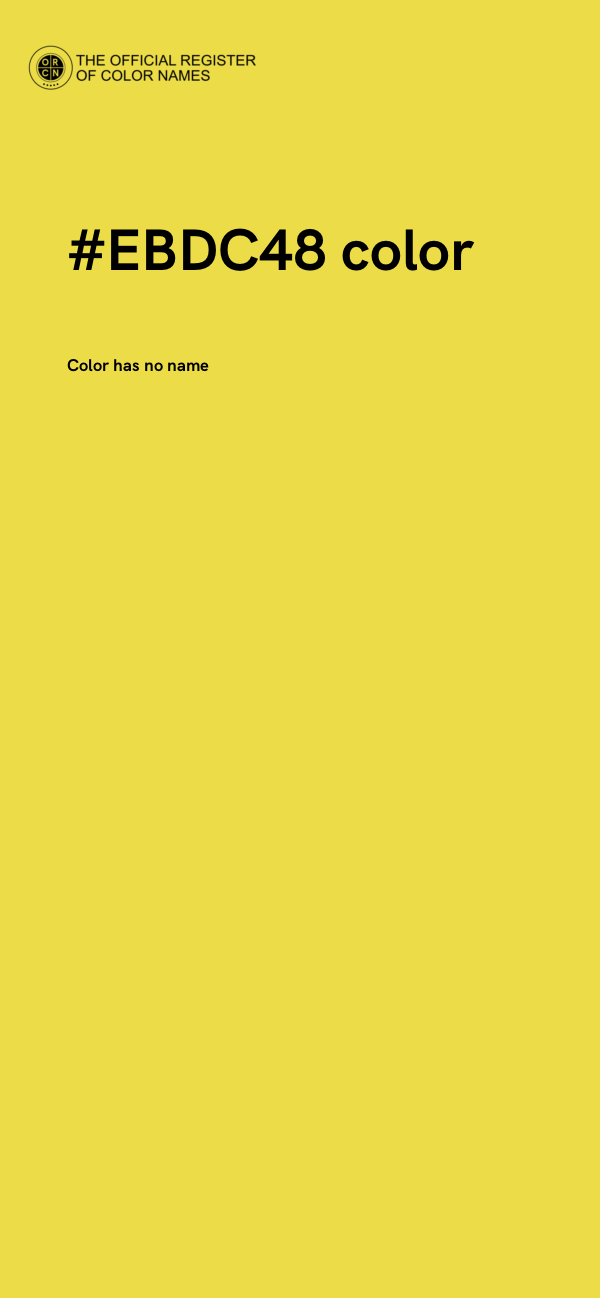 #EBDC48 color image