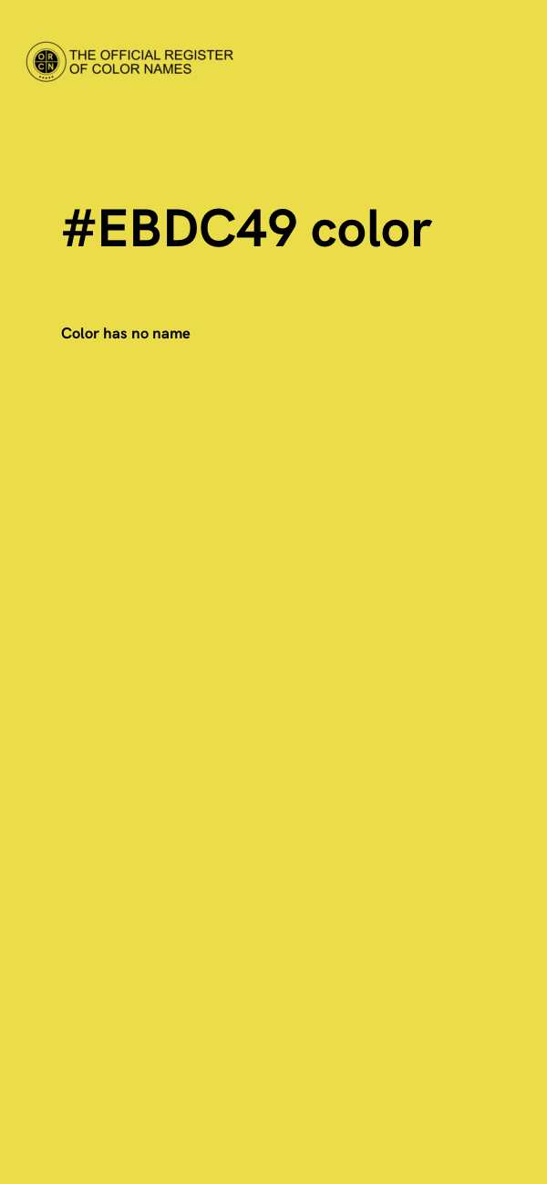 #EBDC49 color image