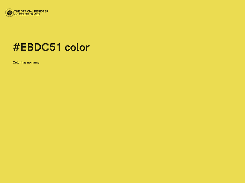 #EBDC51 color image