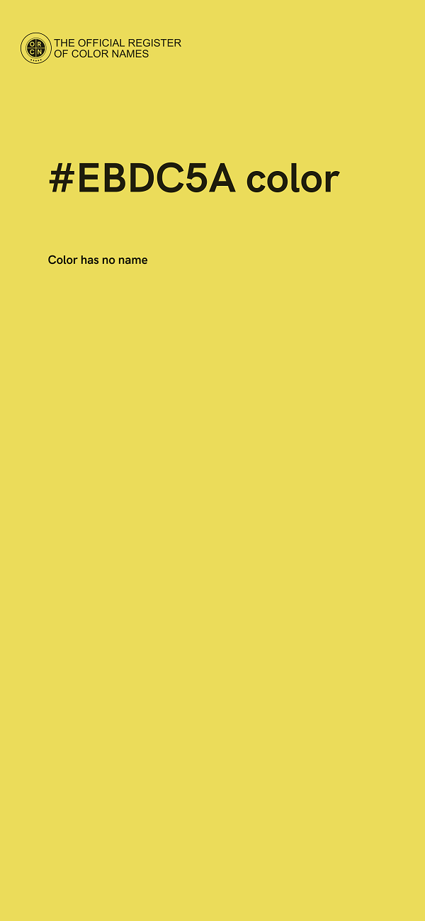 #EBDC5A color image