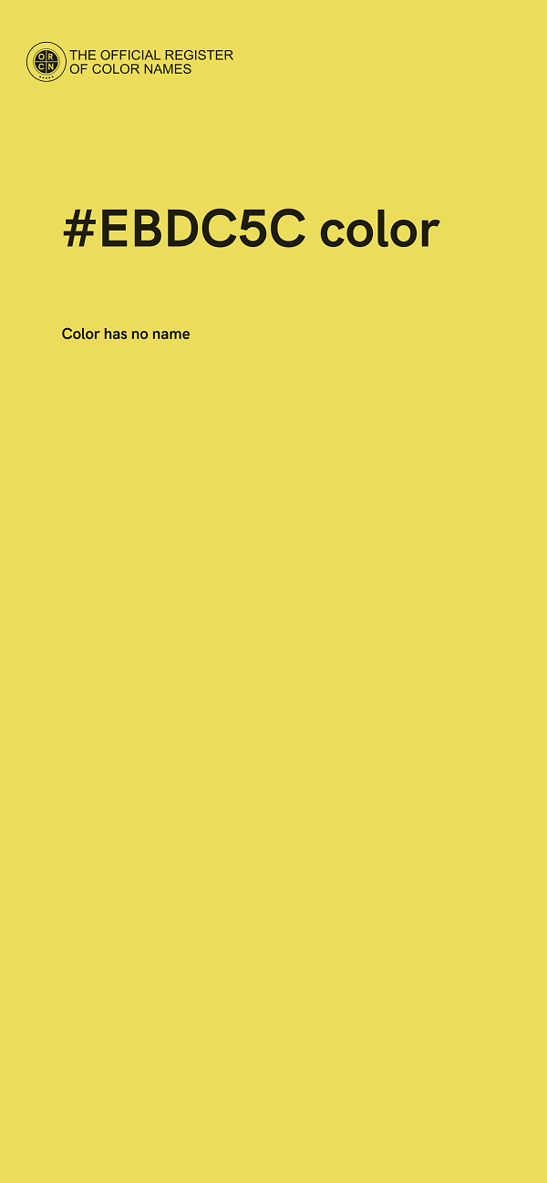 #EBDC5C color image