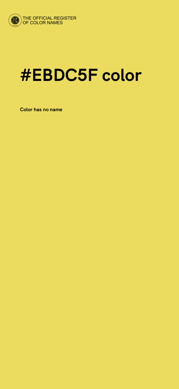 #EBDC5F color image