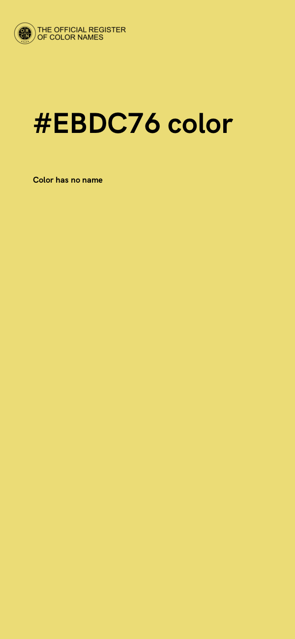 #EBDC76 color image