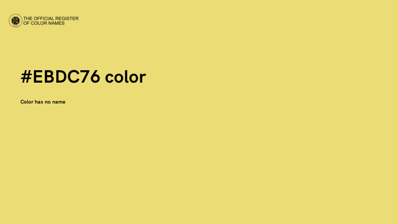#EBDC76 color image