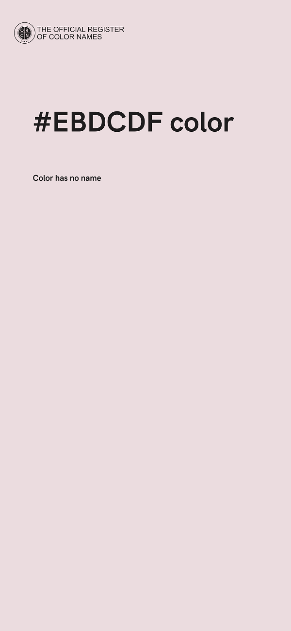 #EBDCDF color image