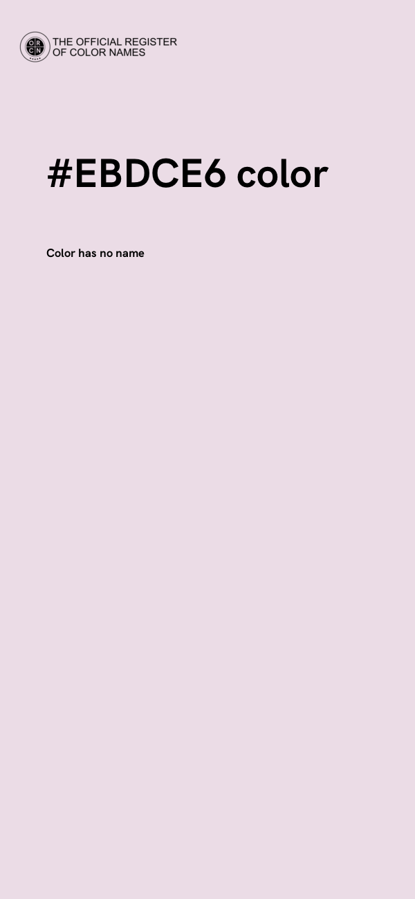 #EBDCE6 color image