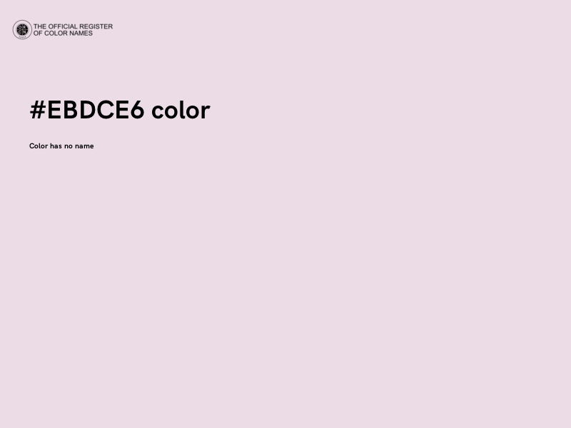 #EBDCE6 color image