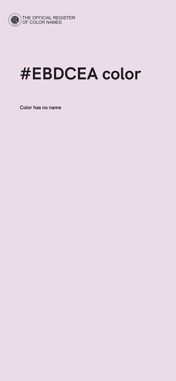 #EBDCEA color image
