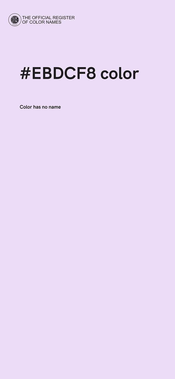 #EBDCF8 color image
