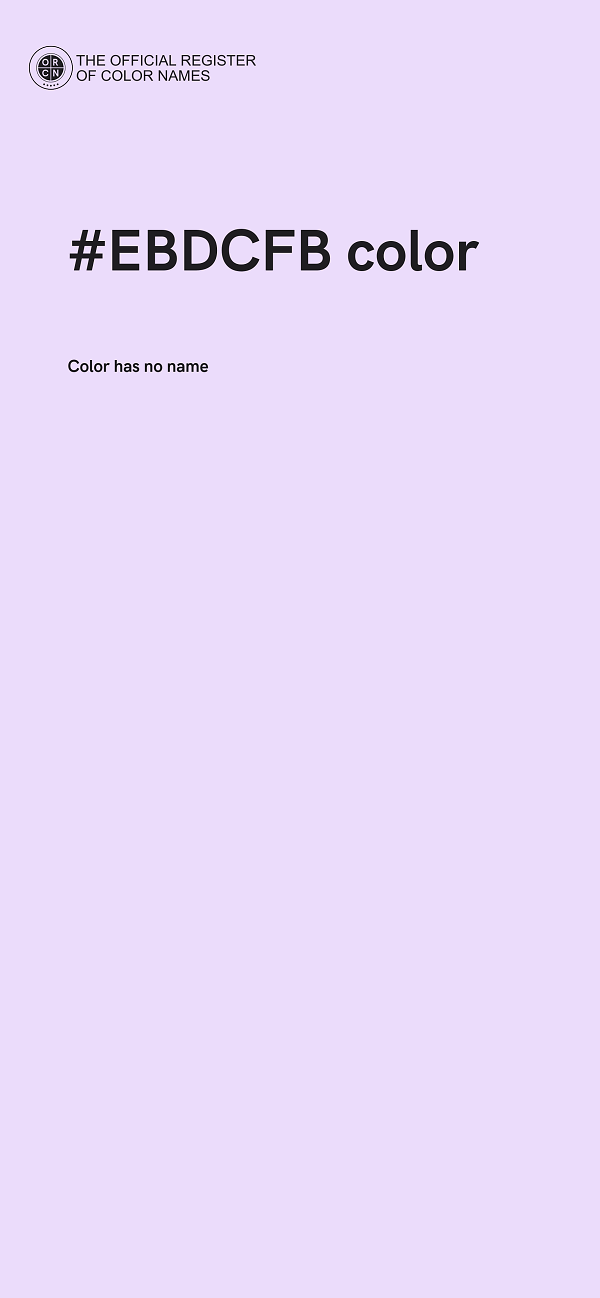 #EBDCFB color image