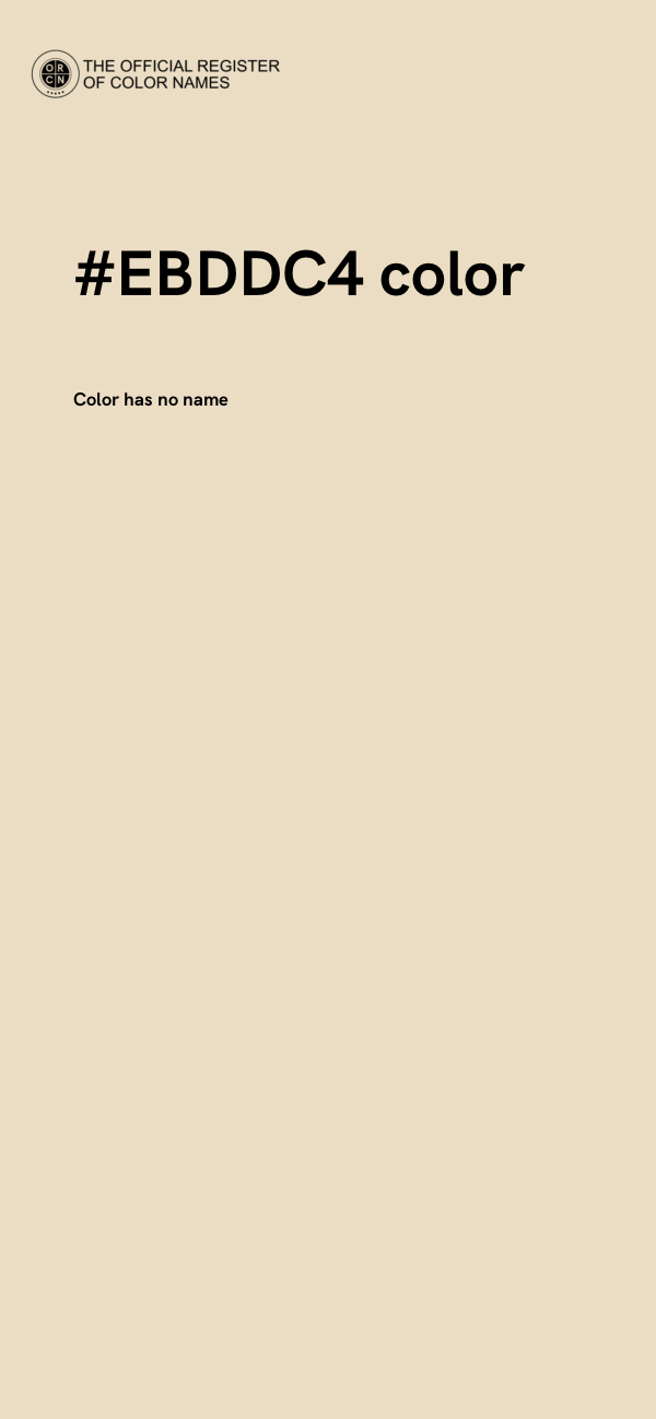#EBDDC4 color image