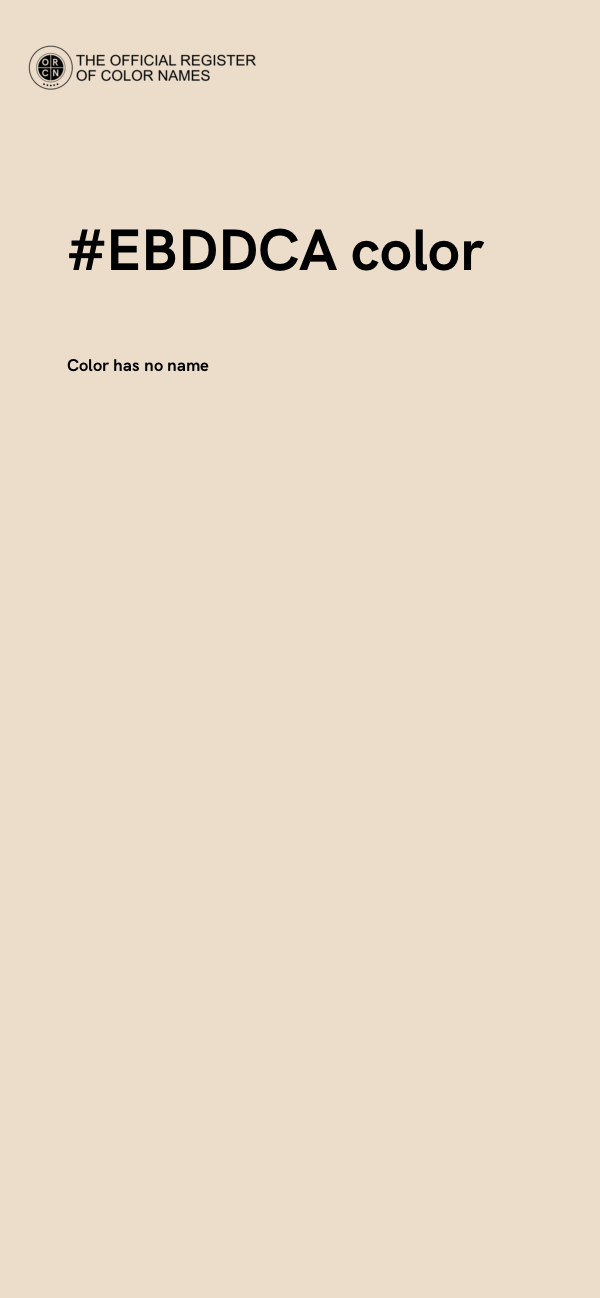 #EBDDCA color image