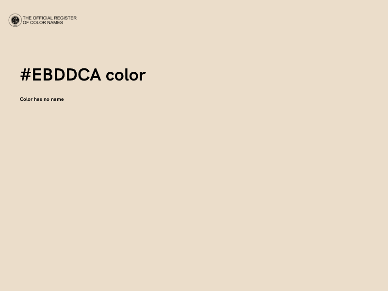 #EBDDCA color image