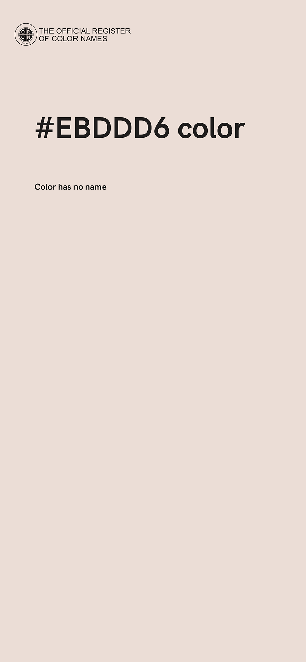 #EBDDD6 color image