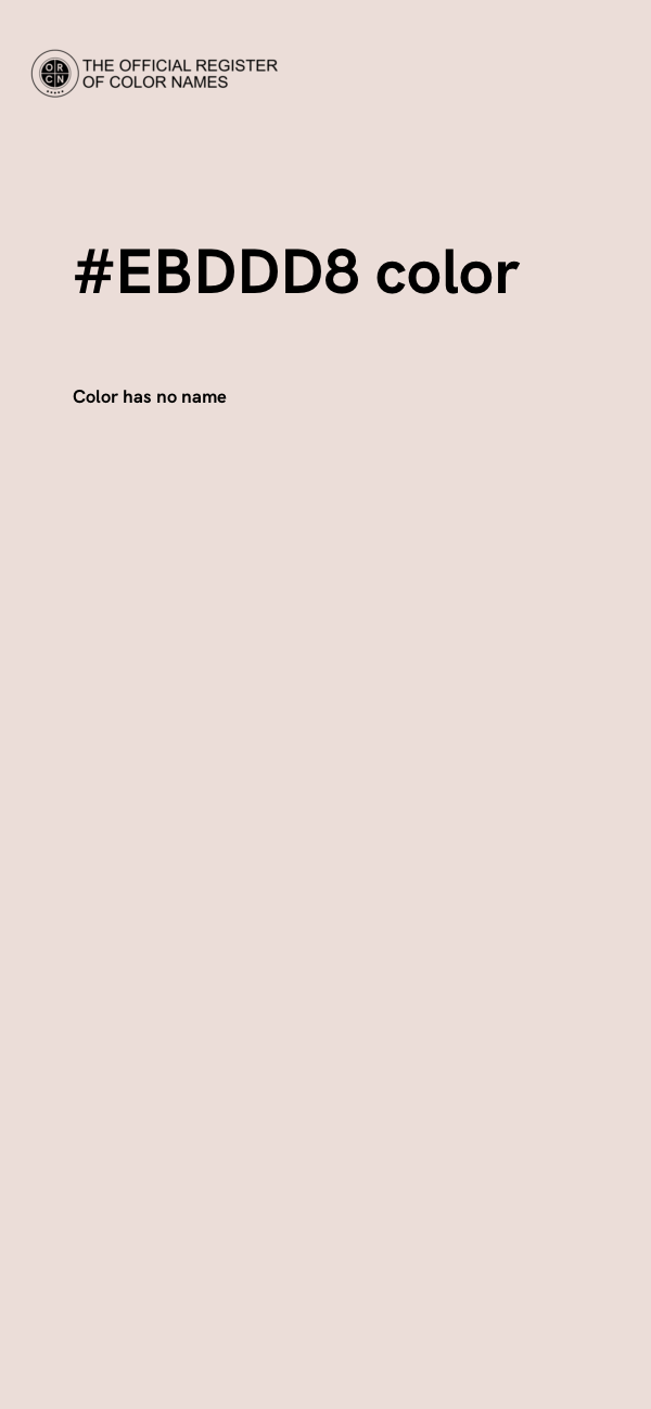 #EBDDD8 color image