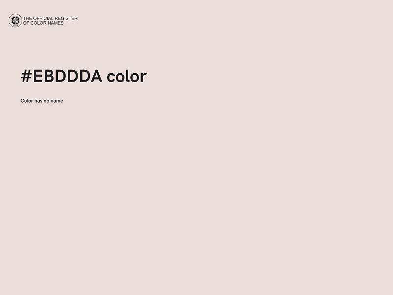 #EBDDDA color image