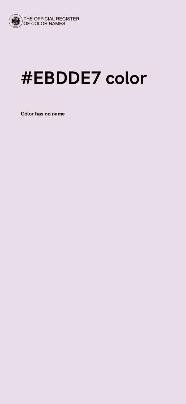 #EBDDE7 color image