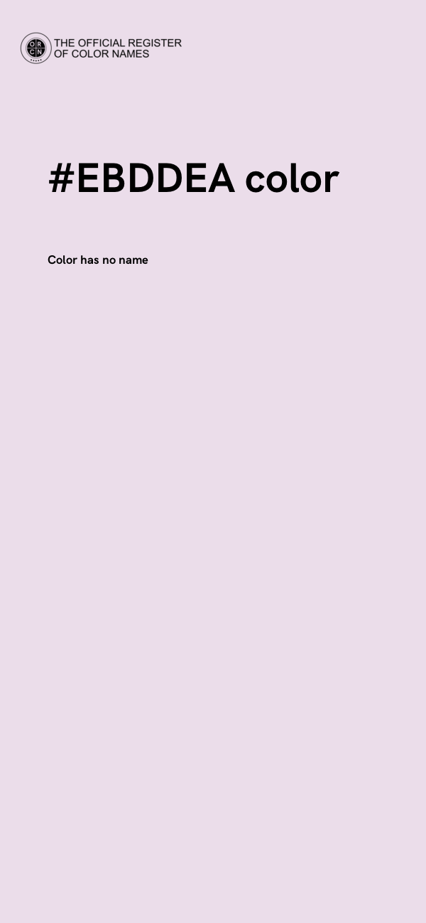 #EBDDEA color image