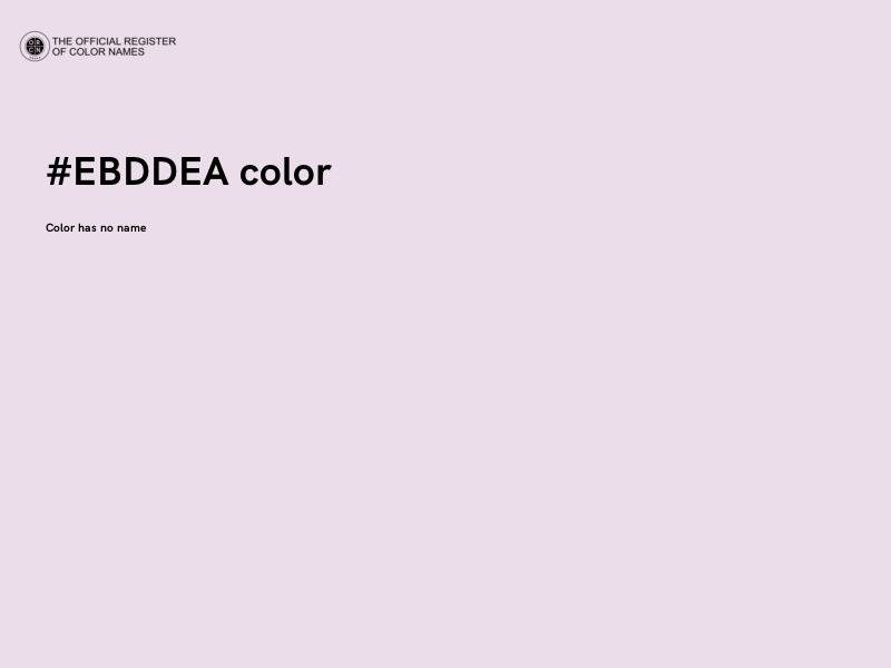 #EBDDEA color image