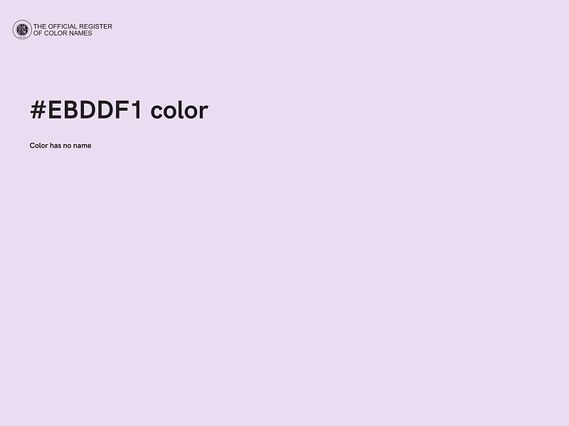 #EBDDF1 color image
