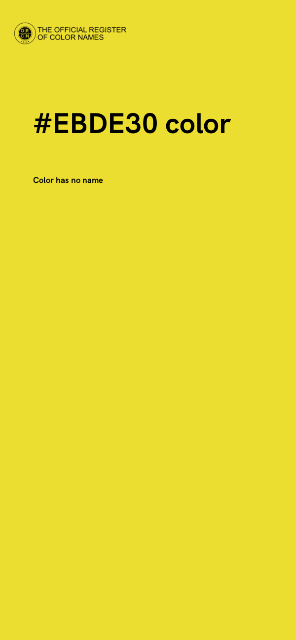#EBDE30 color image