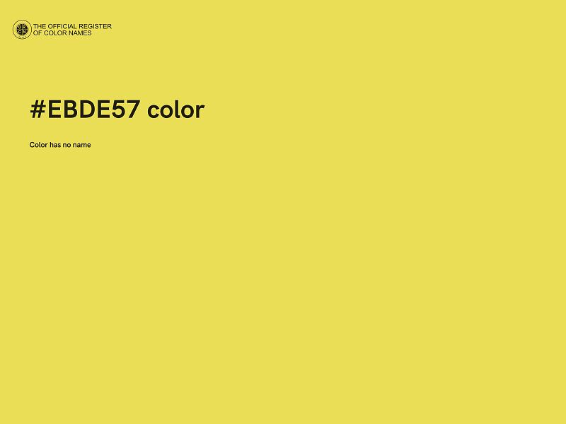 #EBDE57 color image