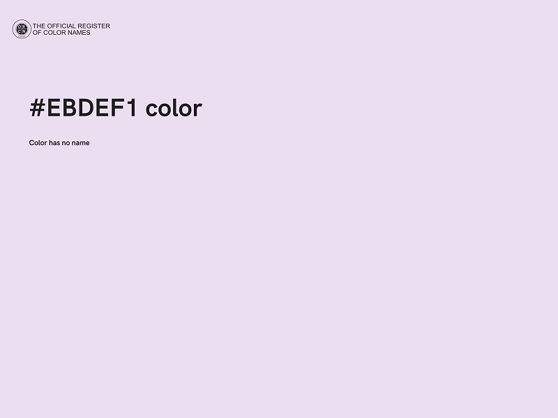 #EBDEF1 color image