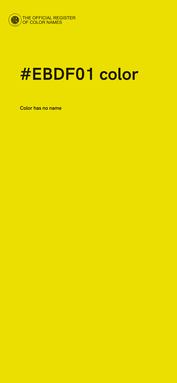 #EBDF01 color image