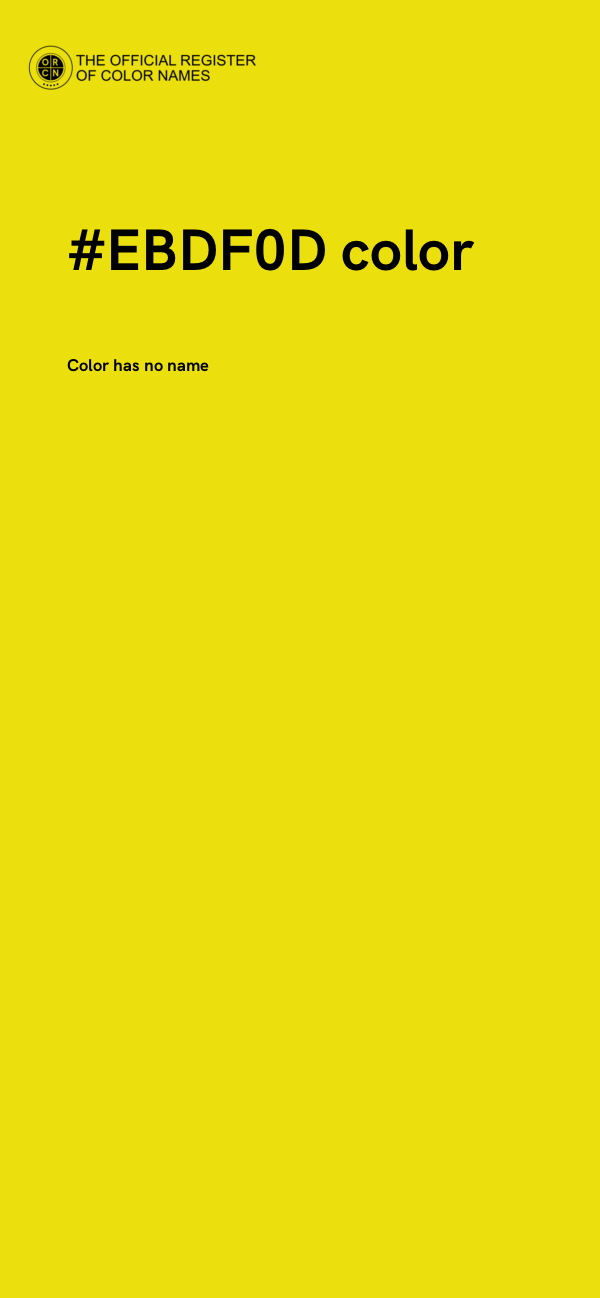 #EBDF0D color image