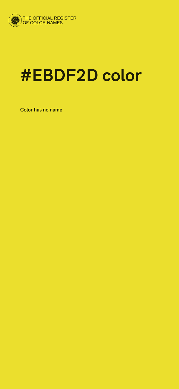 #EBDF2D color image