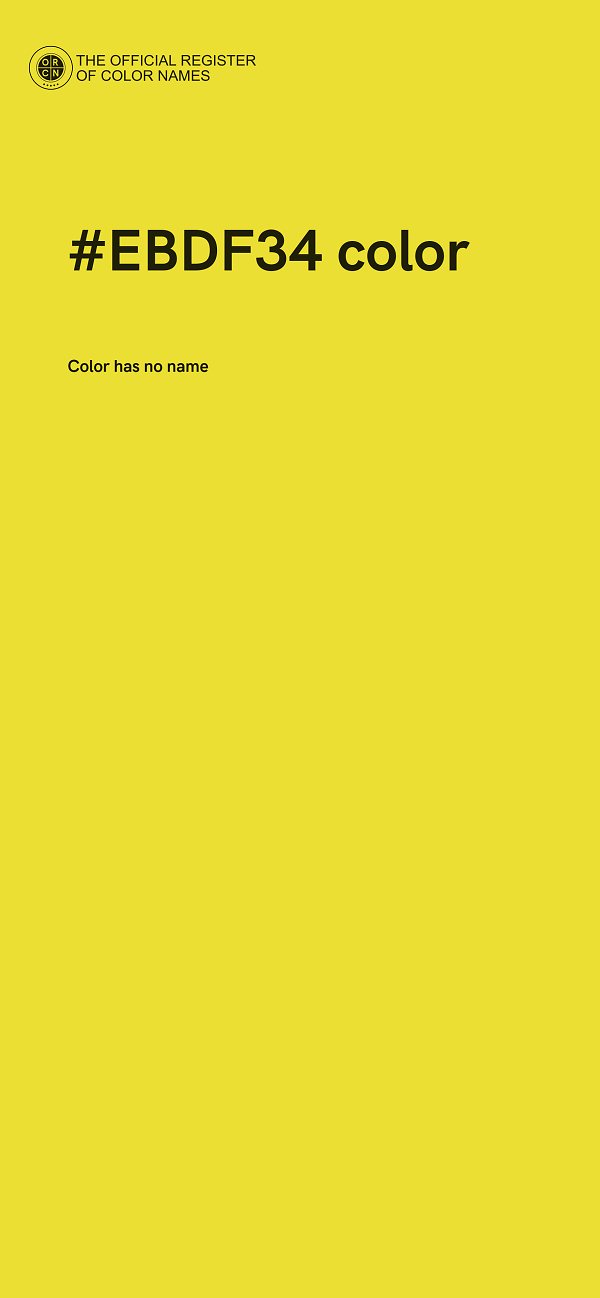 #EBDF34 color image