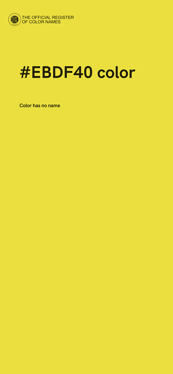 #EBDF40 color image