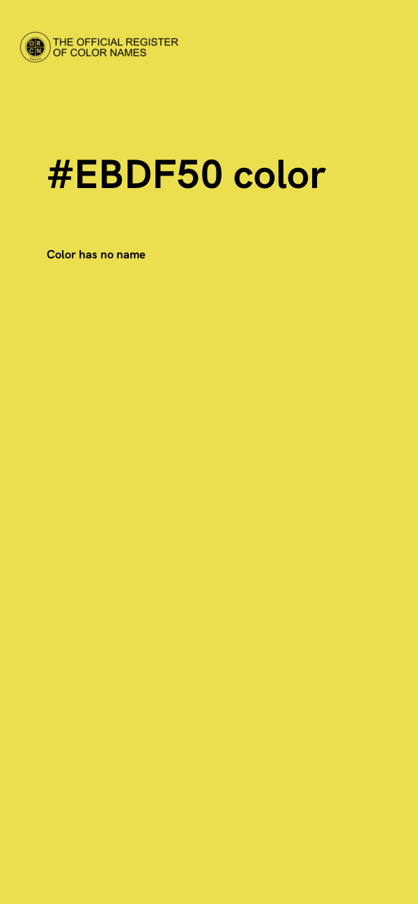 #EBDF50 color image